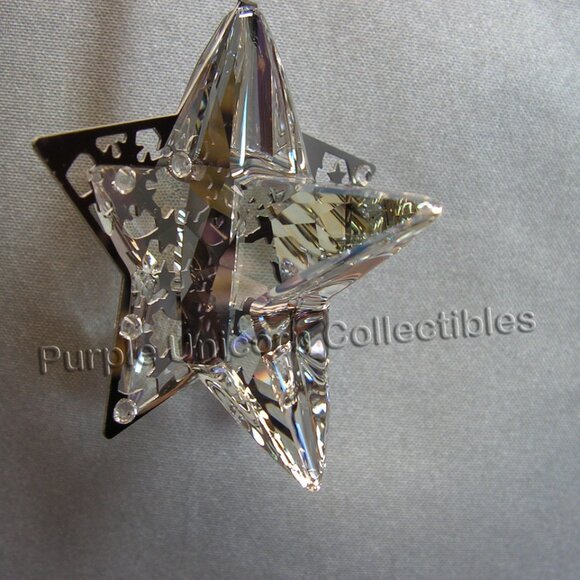 Swarovski Crystal Crystal Pixel Star Ornament ~ Crystal Moonlight 1140007 - Picture 1 of 5